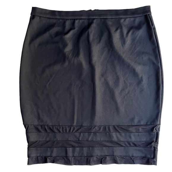 Forever 21+ Sheer Hem Pencil Skirt Black Size 3X - Picture 1 of 5
